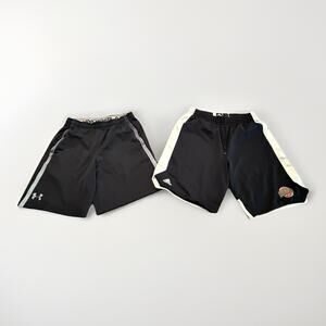 Lot Of 2 Under Armour Adidas Mens Black Athletic Basketball Shorts Mixed Size L